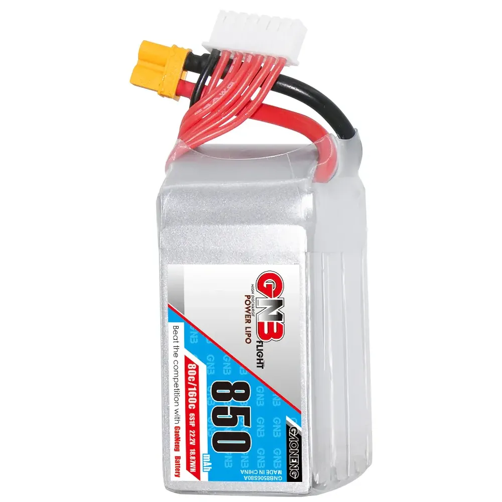 Gaoneng GNB 6S 22.2V 850mAh 80C XT30 LiPo Battery