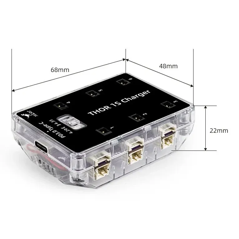 HGLRC Thor 6-Port 1S Battery Charger V2