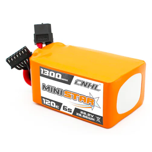 CNHL MiniStar 1300mAh 6S 22.2V 120C LiPo Battery (XT60)