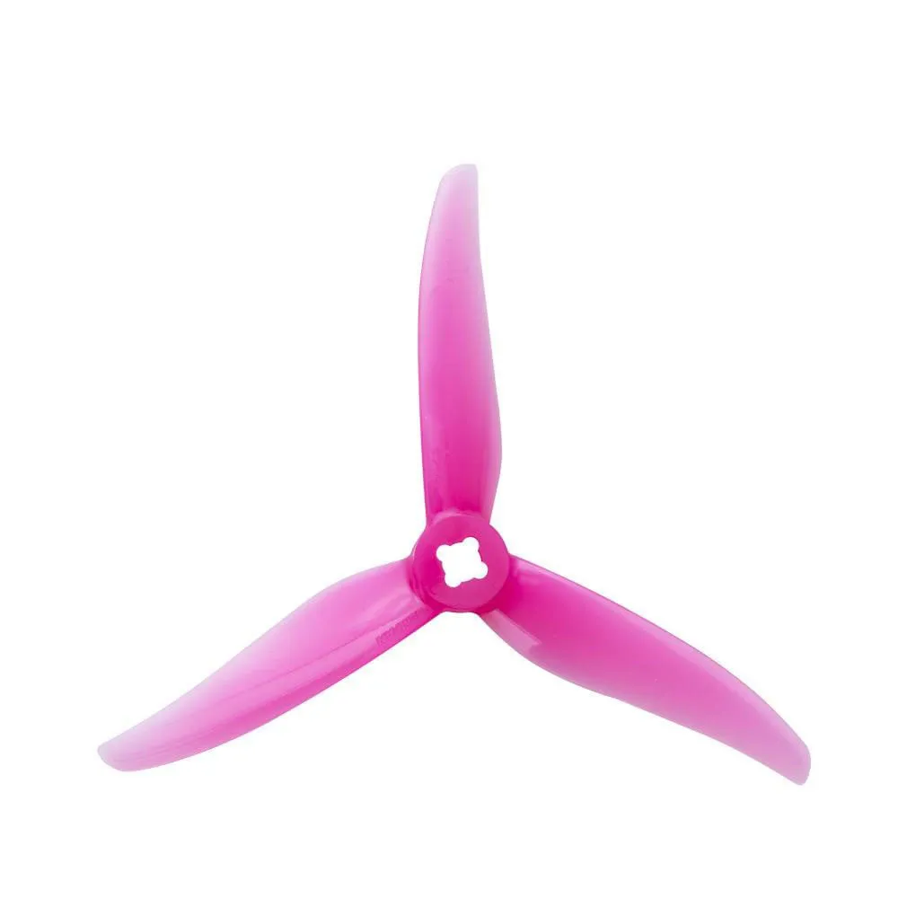 Gemfan Hurricane 4023 Durable Tri-Blade Propeller (Set of 4 — 2CW+2CCW) — Color: Pink