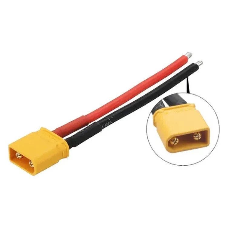 XT30U Male Connector with 10cm 16AWG Silicone Lead