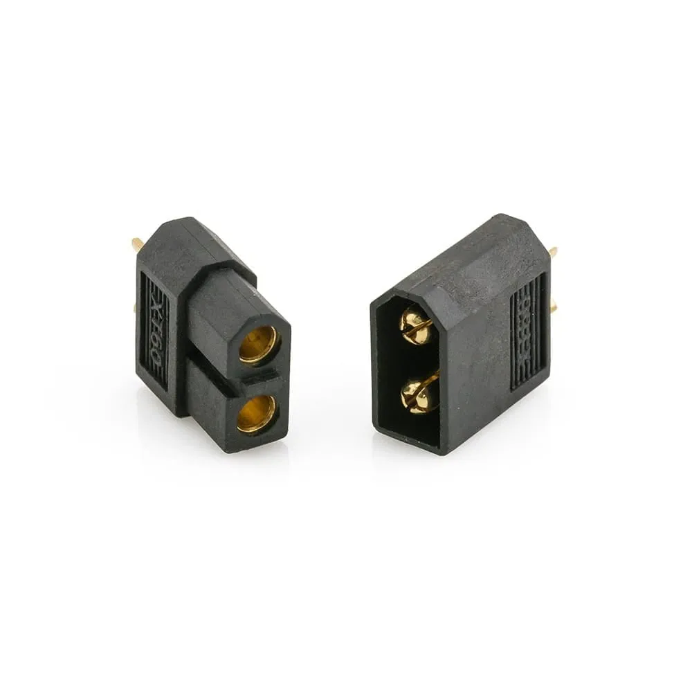 XT60 Power Connector — Black (1 Pair) — Color: Black