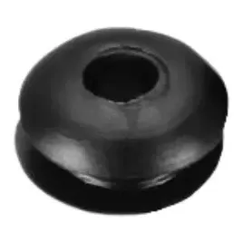 Double-Sided Rubber Wire Grommet, 4mm Hole (Black)
