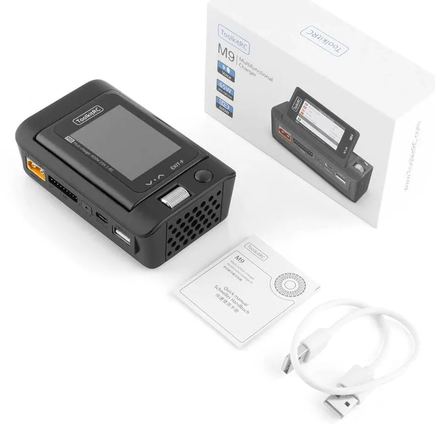 ToolkitRC M9 600W 20A 1-8S Multi-Function DC Smart Balance Charger w/ Voice Alerts