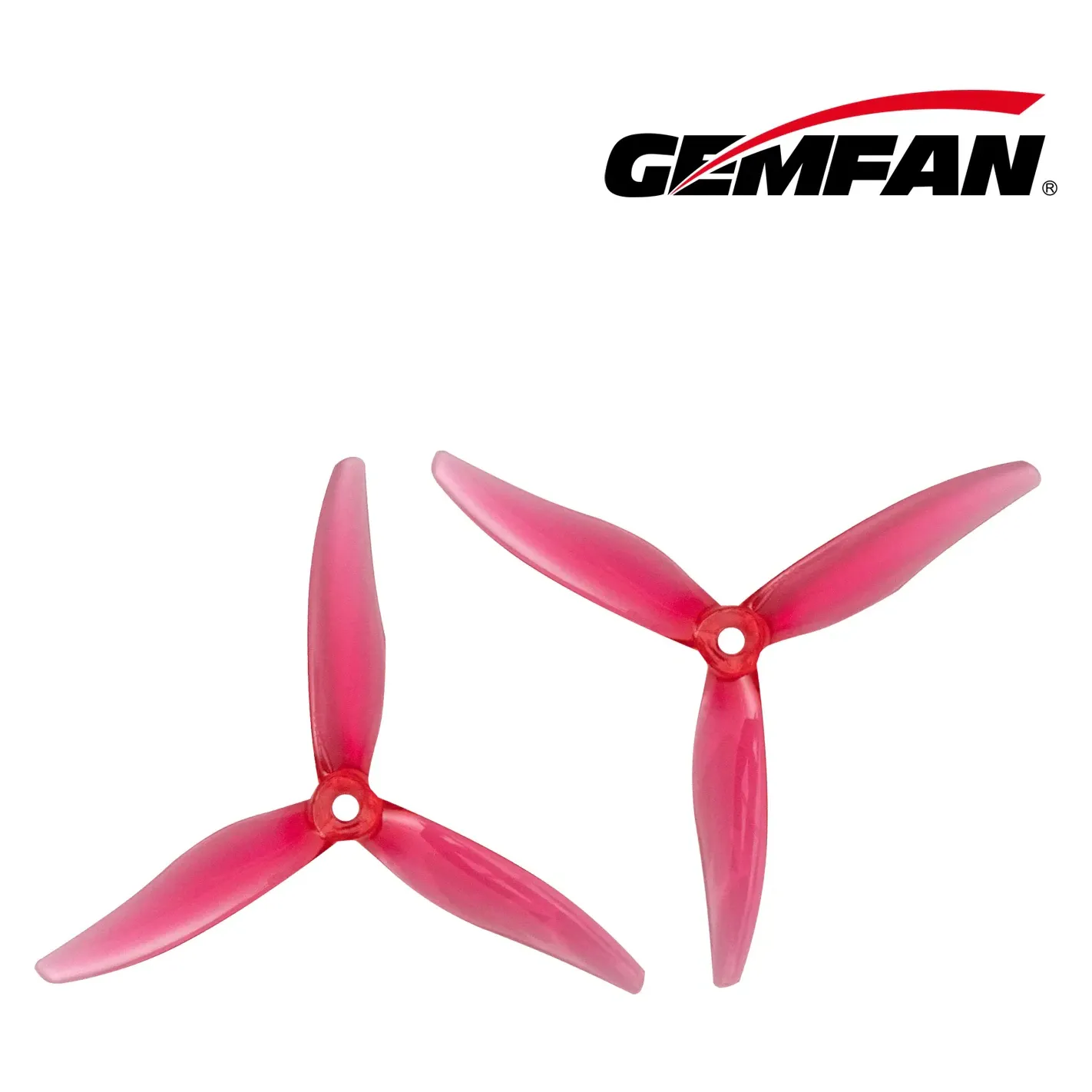 Gemfan Hurricane MCK ReV3 51366-3 Tri-Blade Propeller (Set of 4) — Color: Litchi Red