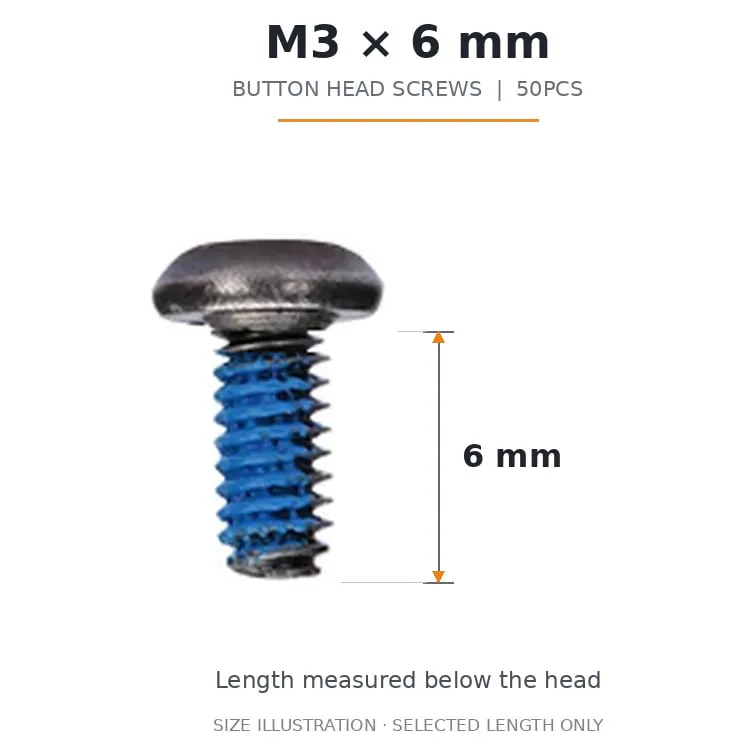 FlyFishRC M3 Button Head Screws Pack (50PCS)