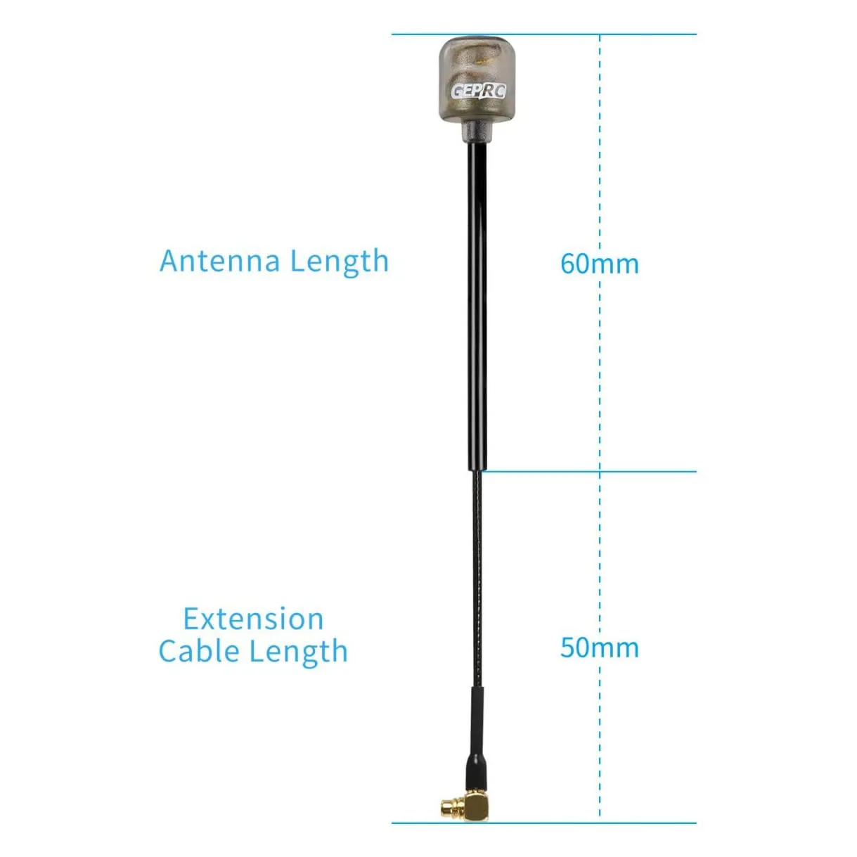 GEPRC Peano 5.8GHz Antenna — LHCP, MMCX, 110mm