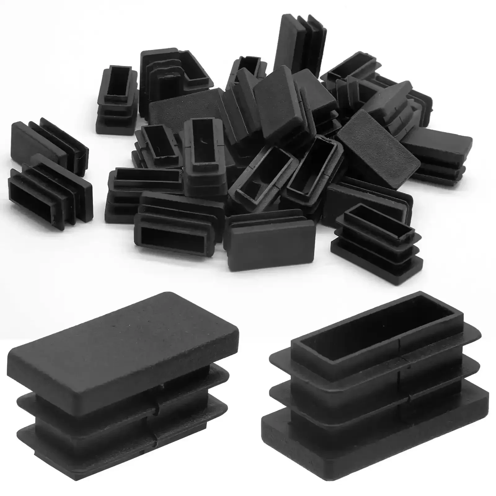 Black Plastic End Cap for Square & Rectangle Tubes