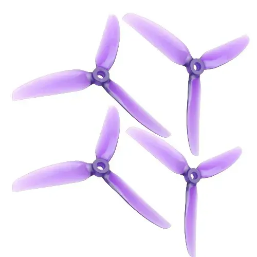 HQProp Freestyle DP5x4.3x3 V2S 5-Inch Propellers (2CW+2CCW) — Color: Purple