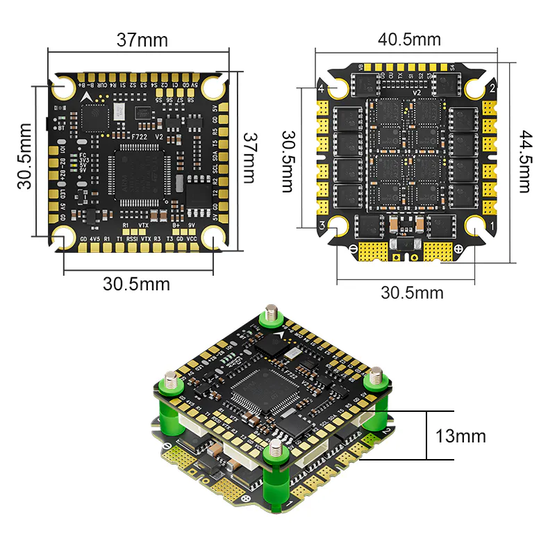 Aocoda-RC F765 V2 FC + 3065 AM32 65A 4-in-1 ESC Stack 30×30