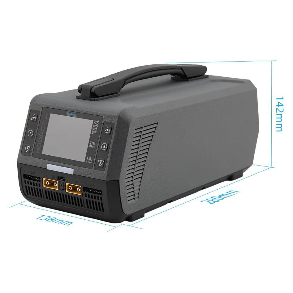 ToolkitRC M8DAC Dual 1200W 50A 1-8S Smart Battery Charger