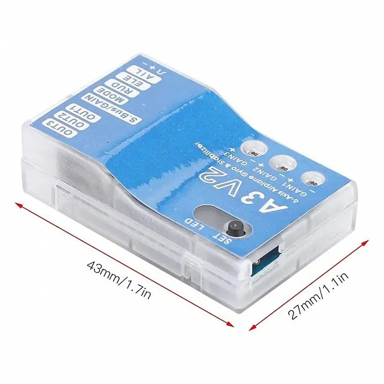 A3 V2 6-Axis Gyro Stabilizer Flight Controller for RC Airplanes