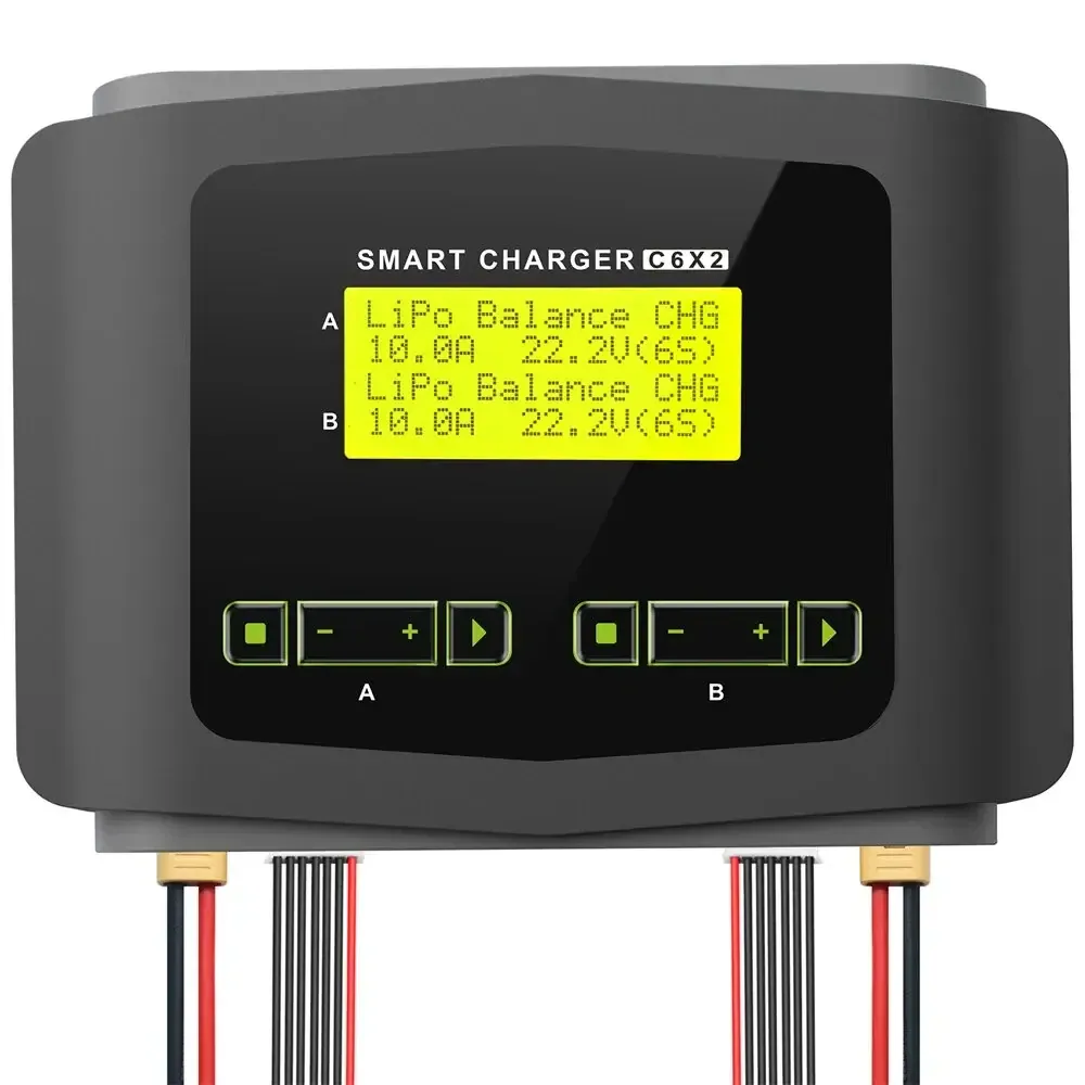 HTRC C6X2 AC 150W / DC 240W 10A Dual-Channel 1-6S Charger