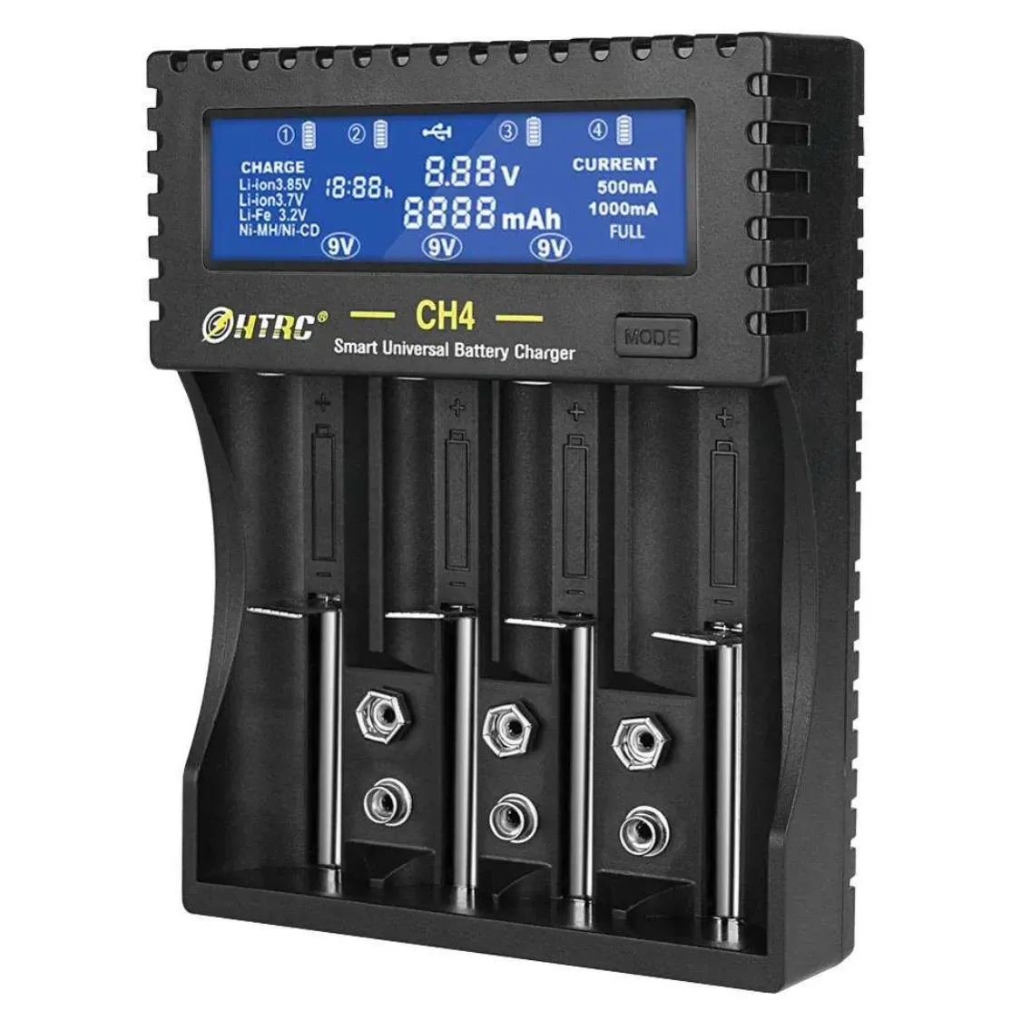 HTRC S4 LCD Smart Charger for 18650/26650/AA/AAA Batteries