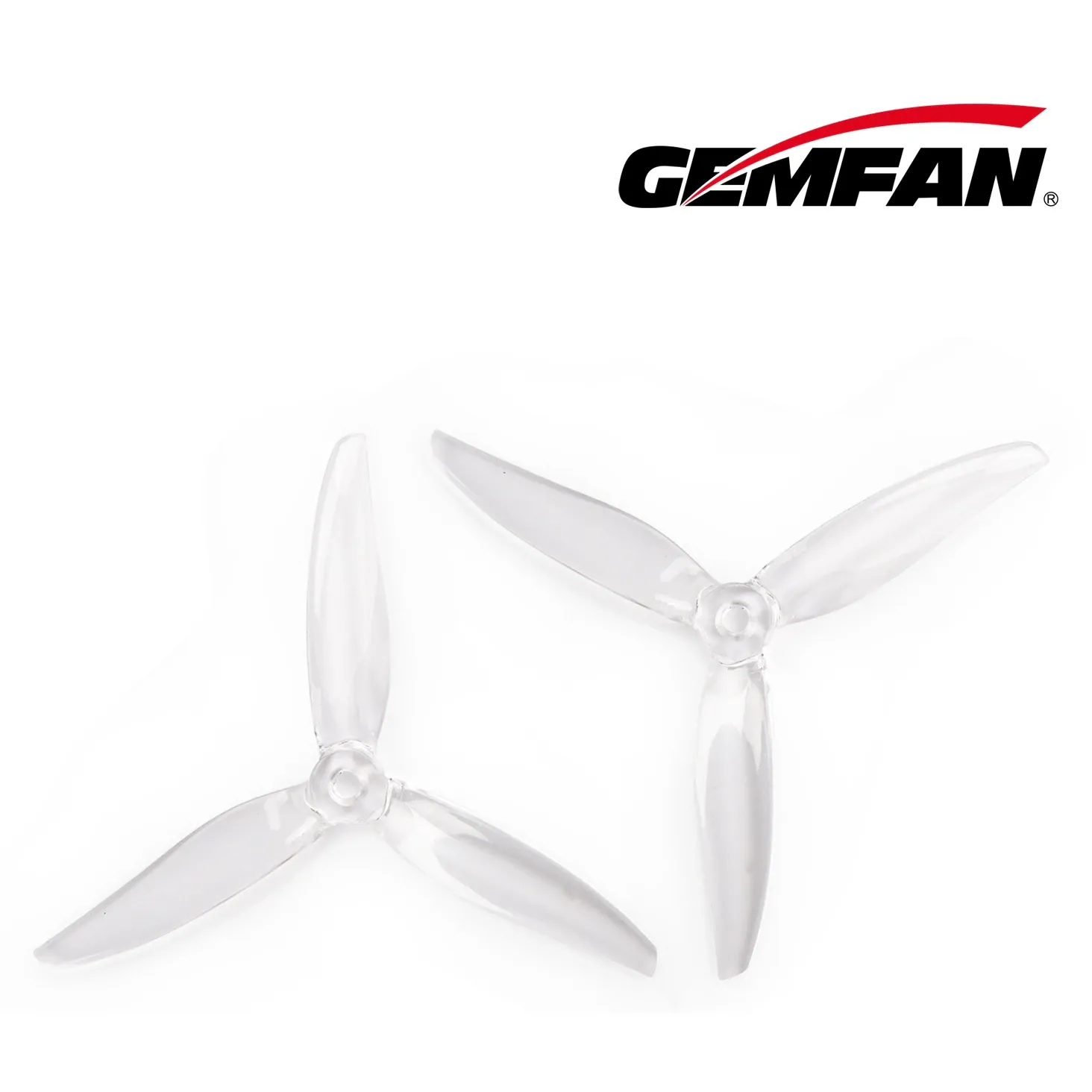 Gemfan Hurricane 5127-3 Propeller (Set of 4 — 2CW+2CCW) — Color: Clear