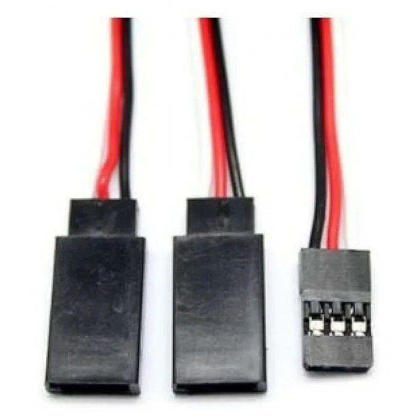 1 JR Male to 2 Futaba Female Y Servo Extension Wire (30cm)