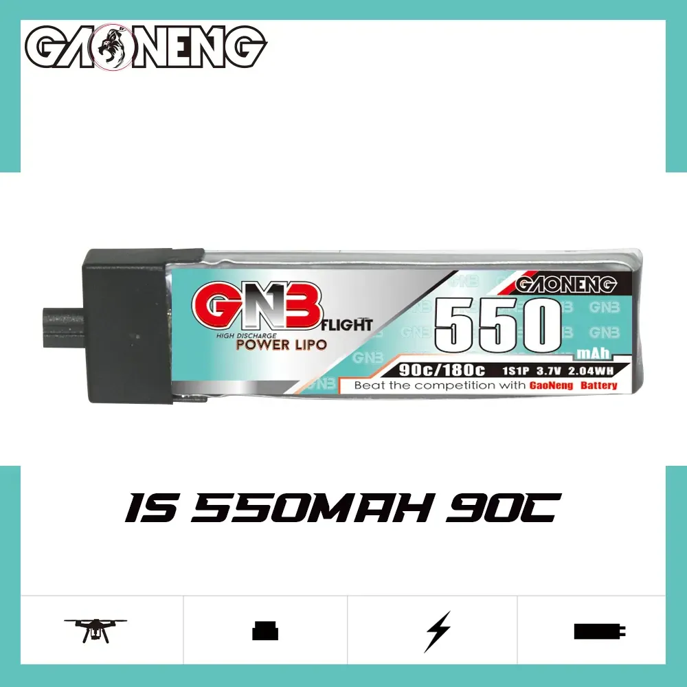GNB 1S 3.7V 550mAh 90C LiPo Battery (A30)