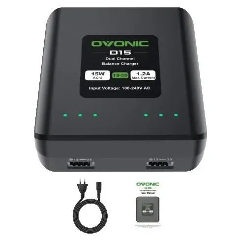 OVONIC D15 Dual 15W 1.2A LiPo Balance Charger 1S-3S