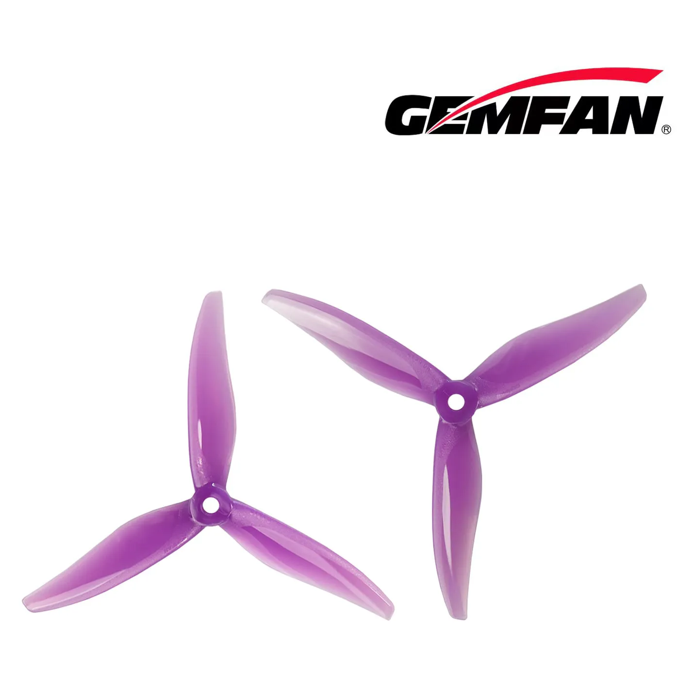 Gemfan Yuki 5129 Tri-Blade Propeller (Set of 4) — Color: Purple