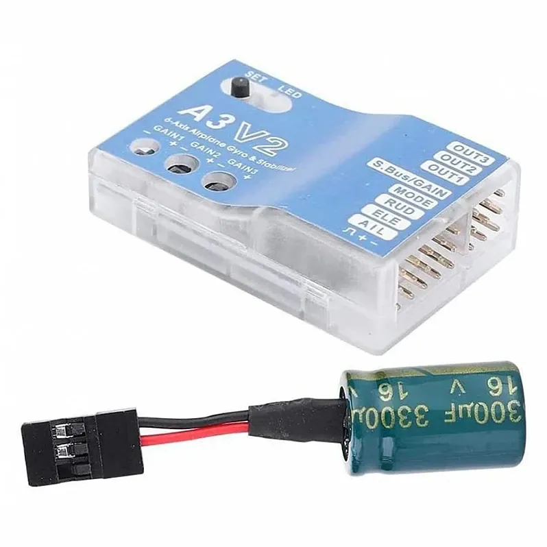 A3 V2 6-Axis Gyro Stabilizer Flight Controller for RC Airplanes