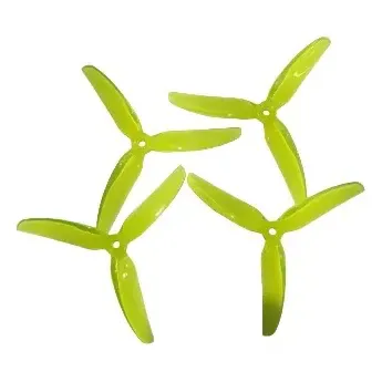 HQProp Freestyle DP5x4.3x3 V2S 5-Inch Propellers (2CW+2CCW) — Color: Yellow