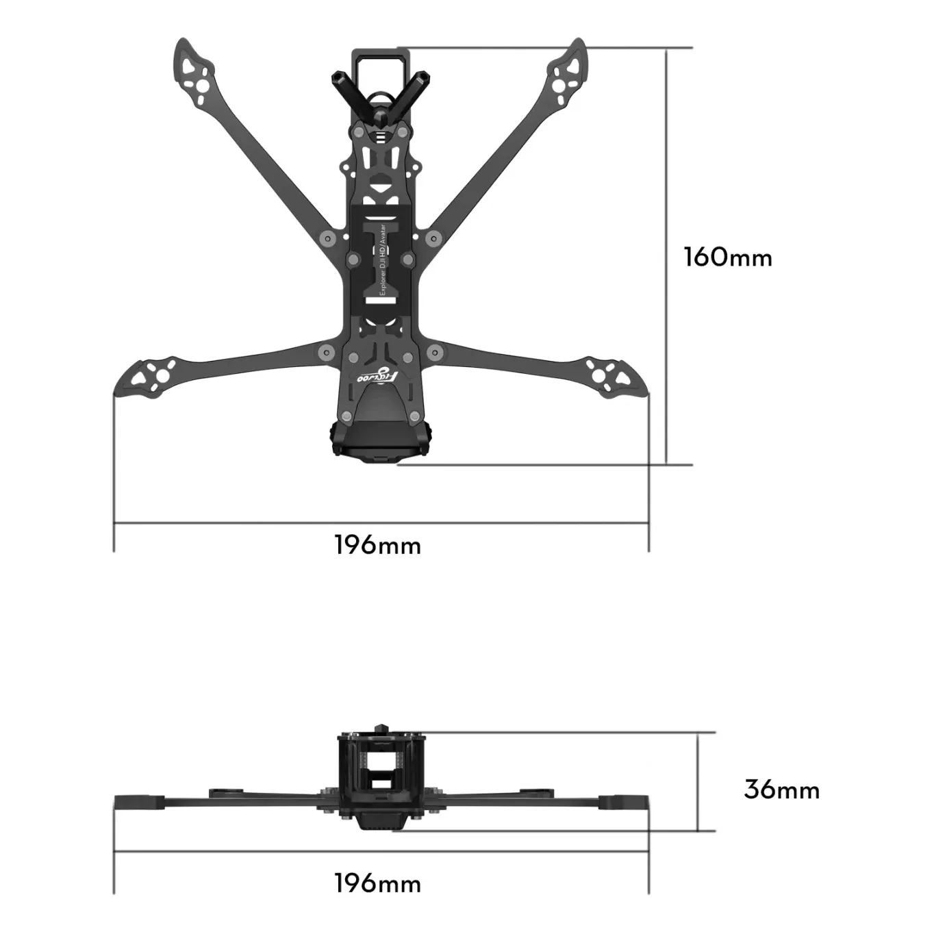 Flywoo Explorer LR Frame Kit (O3 / O4 / O4 Pro)