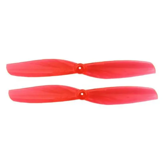 Gemfan 65mm Durable 2-Blade Propellers (Set of 8 — 4CW+4CCW) — Hub: 1.5mm / Color: Clear Red