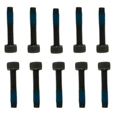 M3 Socket Head Cap Screws with Blue Threadlocker, Black (Pack of 10)