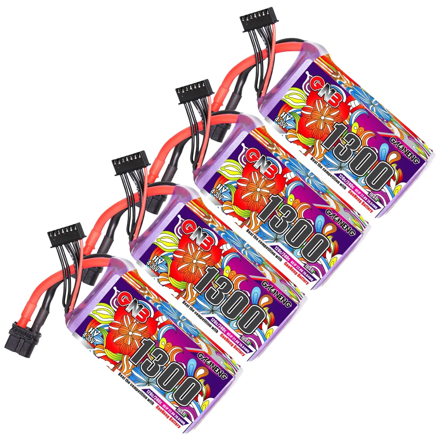 GNB LiHV 6S 22.8V 1300mAh 120C XT60 LiPo Battery