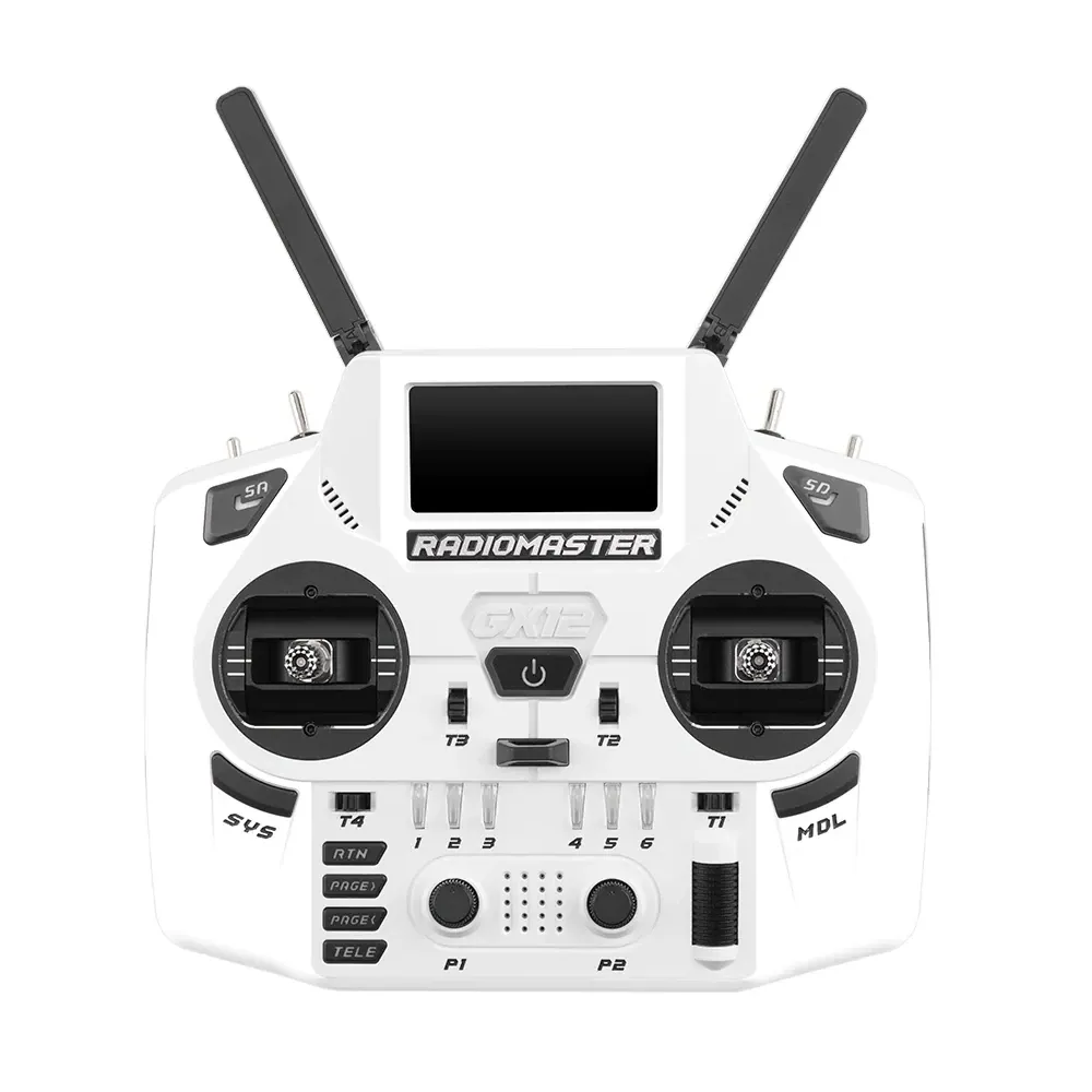 RadioMaster GX12 Dual-Band Crush Radio Controller (M2, ELRS 2.4GHz) — Color: White