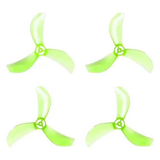 NewBeeDrone AZI Tri-Blade 31mm 1.0mm Shaft Propeller (4CW+4CCW) — Color: Neon Green