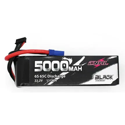 CNHL Black Series 5000mAh 6S 22.2V 65C LiPo Battery (EC5)