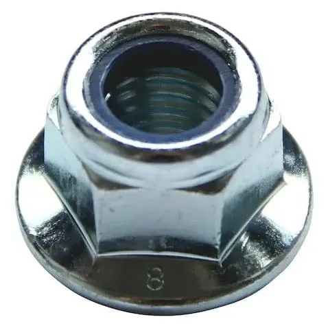 M6 Hex Flange Lock Nut, Grade 10 Blue Zinc Plated Steel