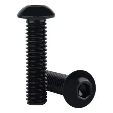 M2/M2.5/M3 Black Round Head Hex Socket Cap Screws (Pack of 10)
