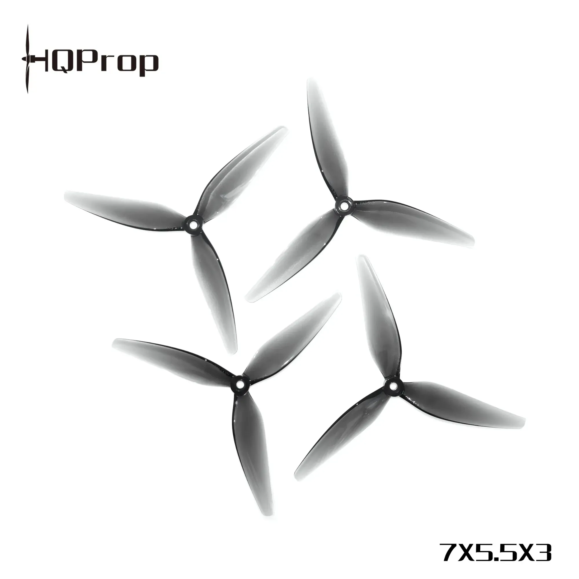 HQProp 7X5.5X3 Grey Propellers (2CW+2CCW) - Polycarbonate