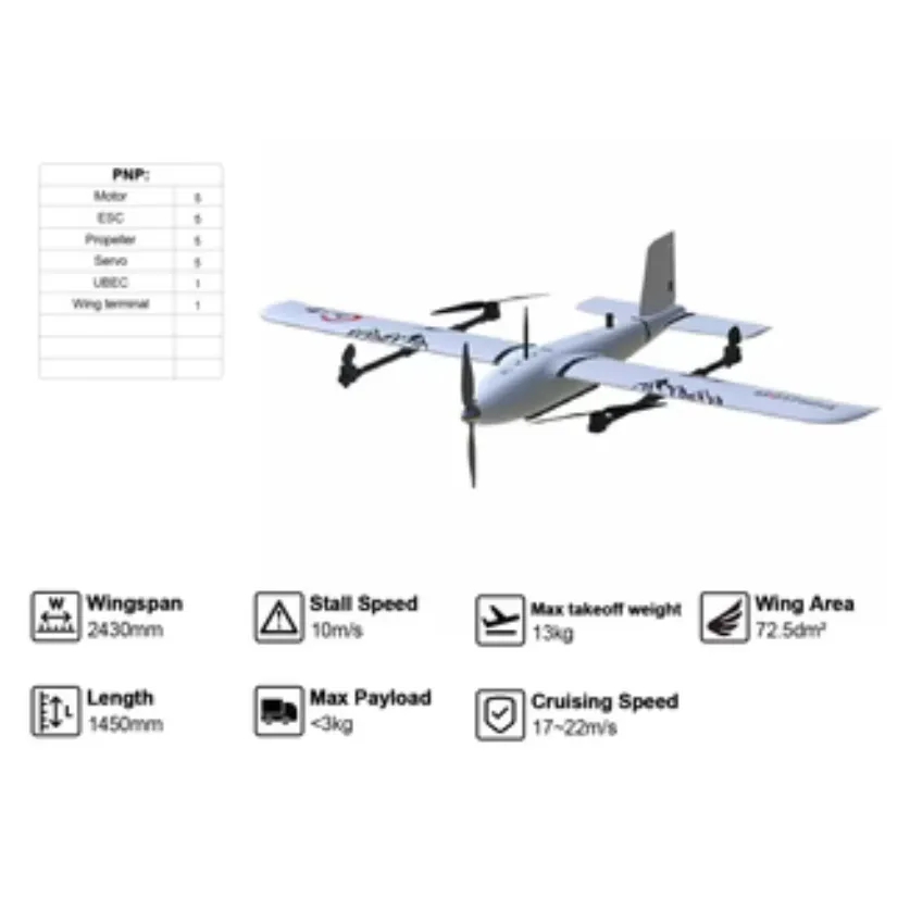 Makeflyeasy Fighter 2430mm 4+1 VTOL Fixed Wing UAV (PNP)