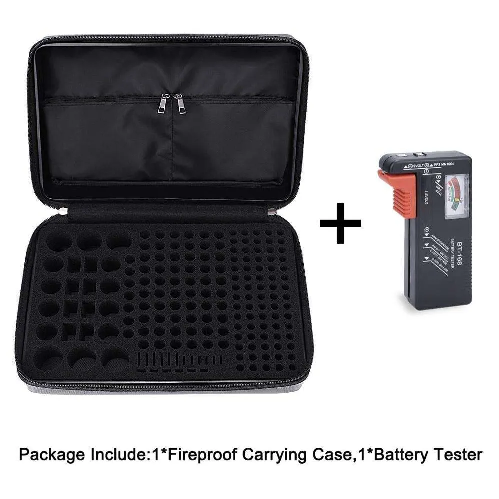 Battery Vault Fireproof Storage Box with BT-168 Tester