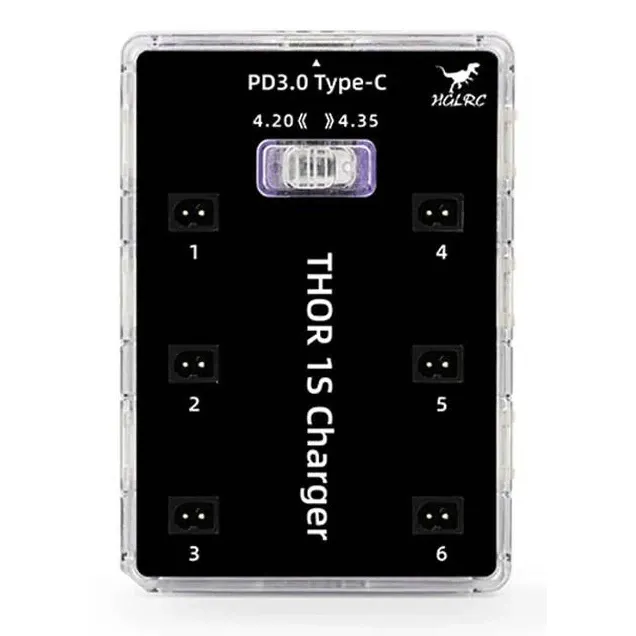 HGLRC Thor 6-Port 1S Battery Charger V2