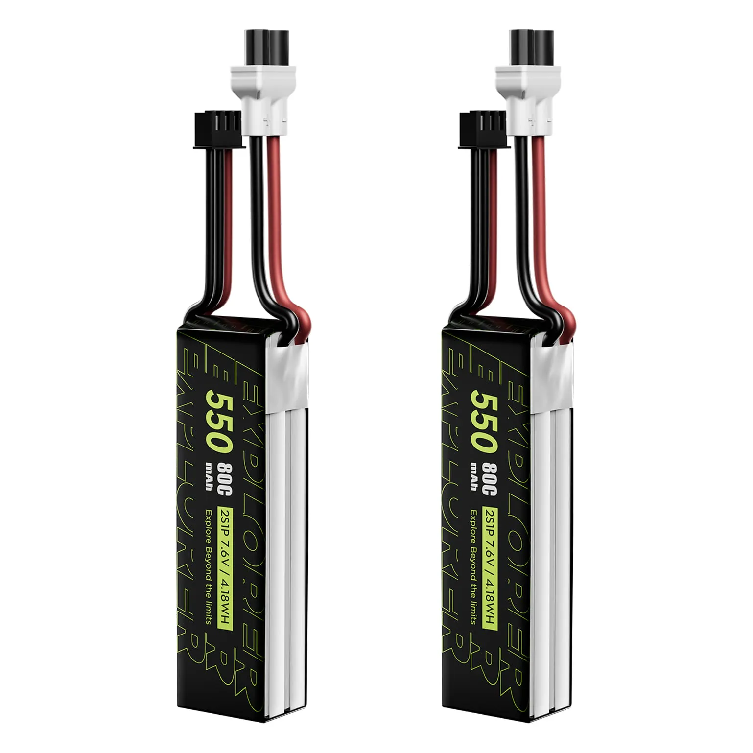 Flywoo Explorer 550mAh 2S 80C LiHV Battery 2Pcs