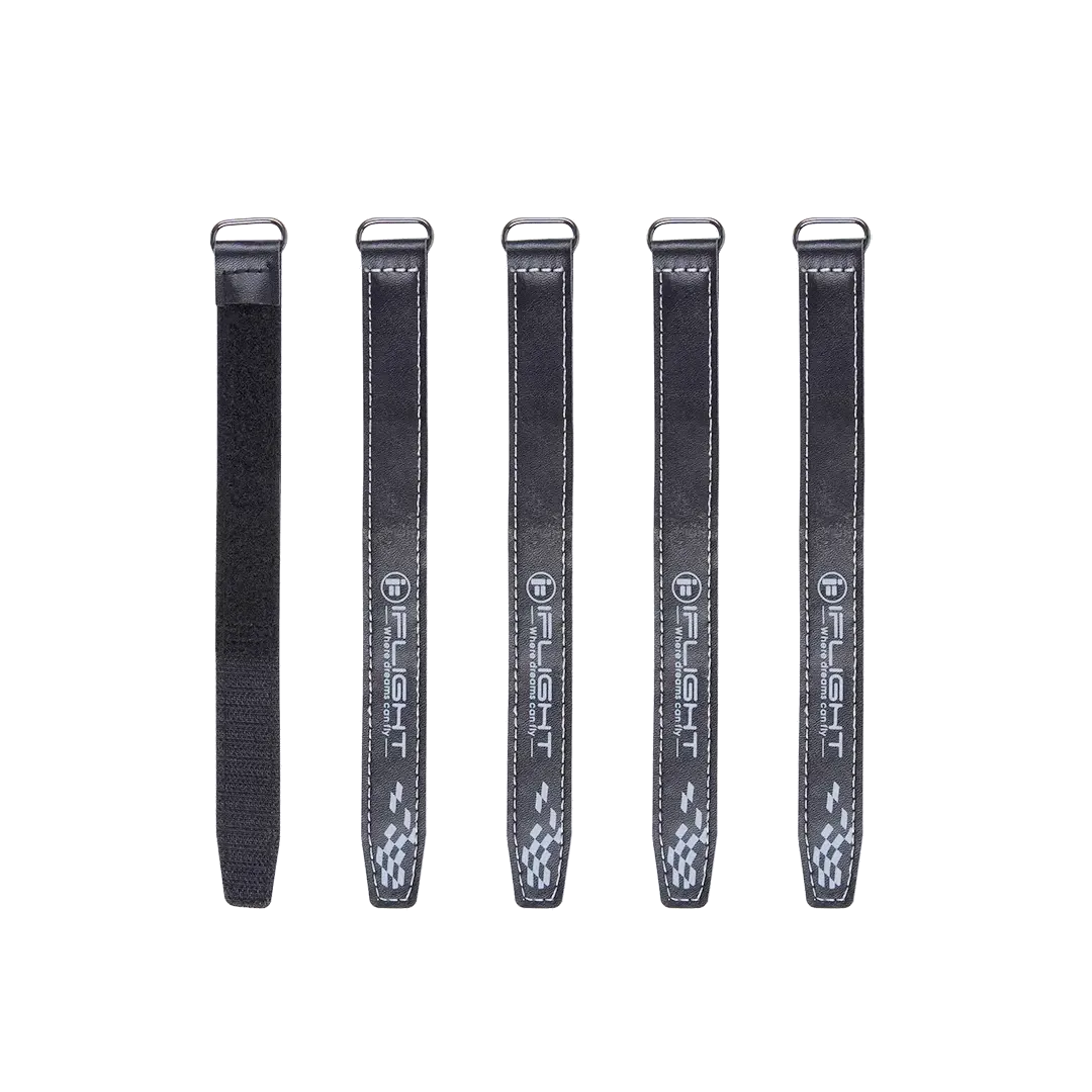 iFlight 20mm Microfiber PU Leather Battery Straps — Color: Black / Length: 400mm / Quantity: 5 Pc, Color: Black / Length: 400mm / Quantity: 1 Pc, Color: Black / Length: 300mm / Quantity: 5 Pc, Color: Black / Length: 300mm / Quantity: 1 Pc