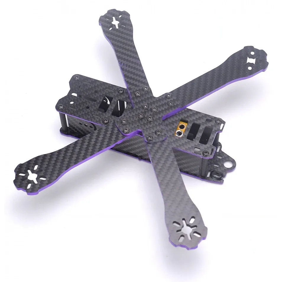 X220 220mm Carbon Fiber Frame Kit with Purple Side Plates