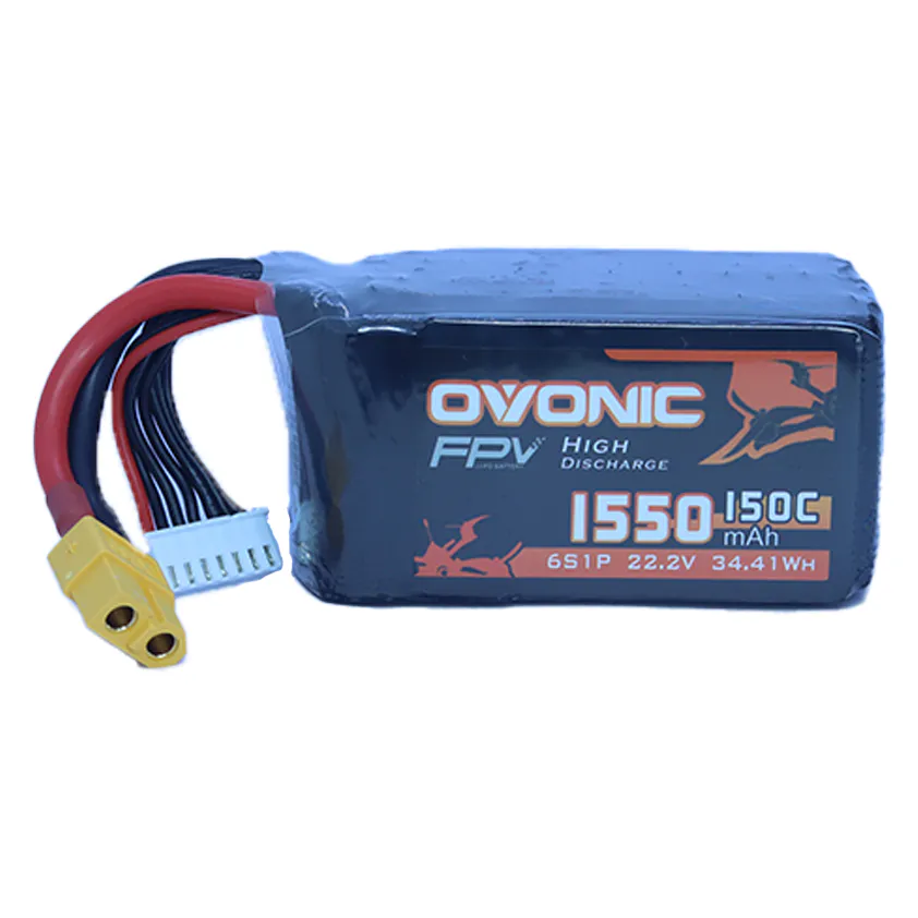 OVONIC 1550mAh 150C 6S1P LiPo Battery with XT60 Plug