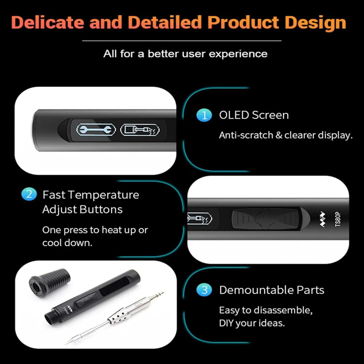 MINIWARE TS80P Portable Smart Soldering Iron