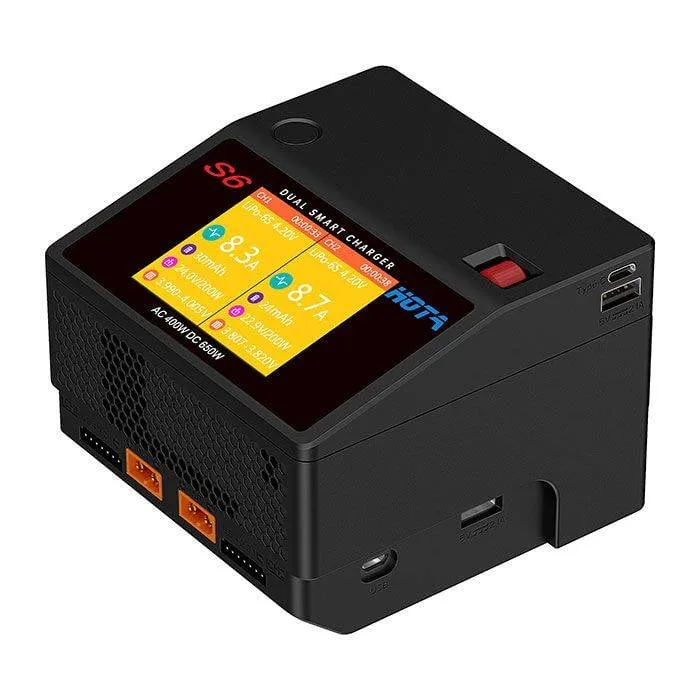 HOTA S6 AC 400W DC 325W×2 15A×2 Dual Channel Charger