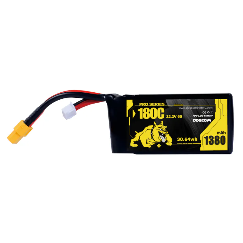 DOGCOM 1380mAh 180C 6S 22.2V LiPo XT60