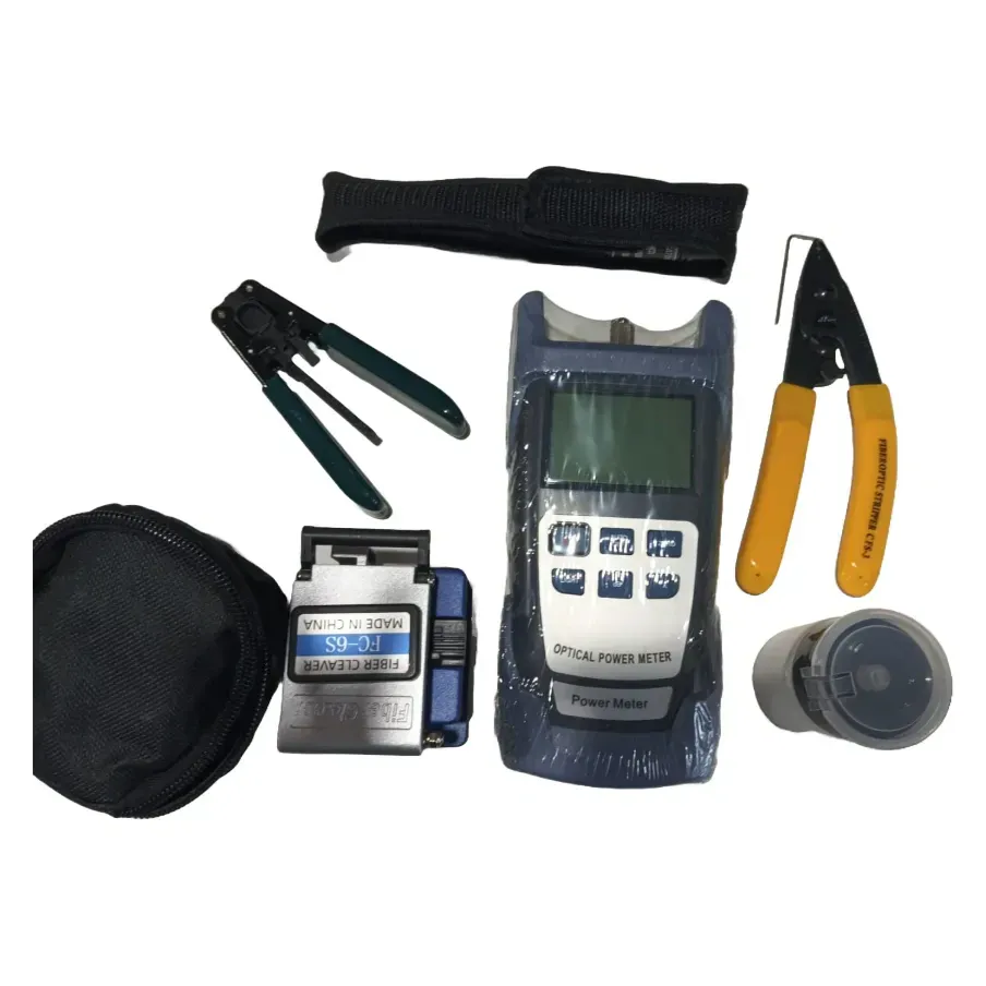 Optical Fiber Tool Kit with FC-6S Fiber Cleaver and Storage Bag