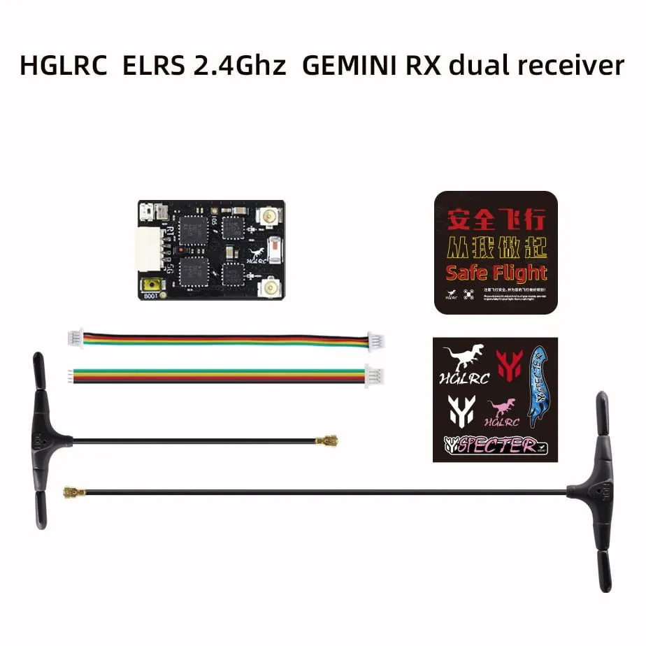 HGLRC ELRS Gemini RX 2.4G Dual Receiver