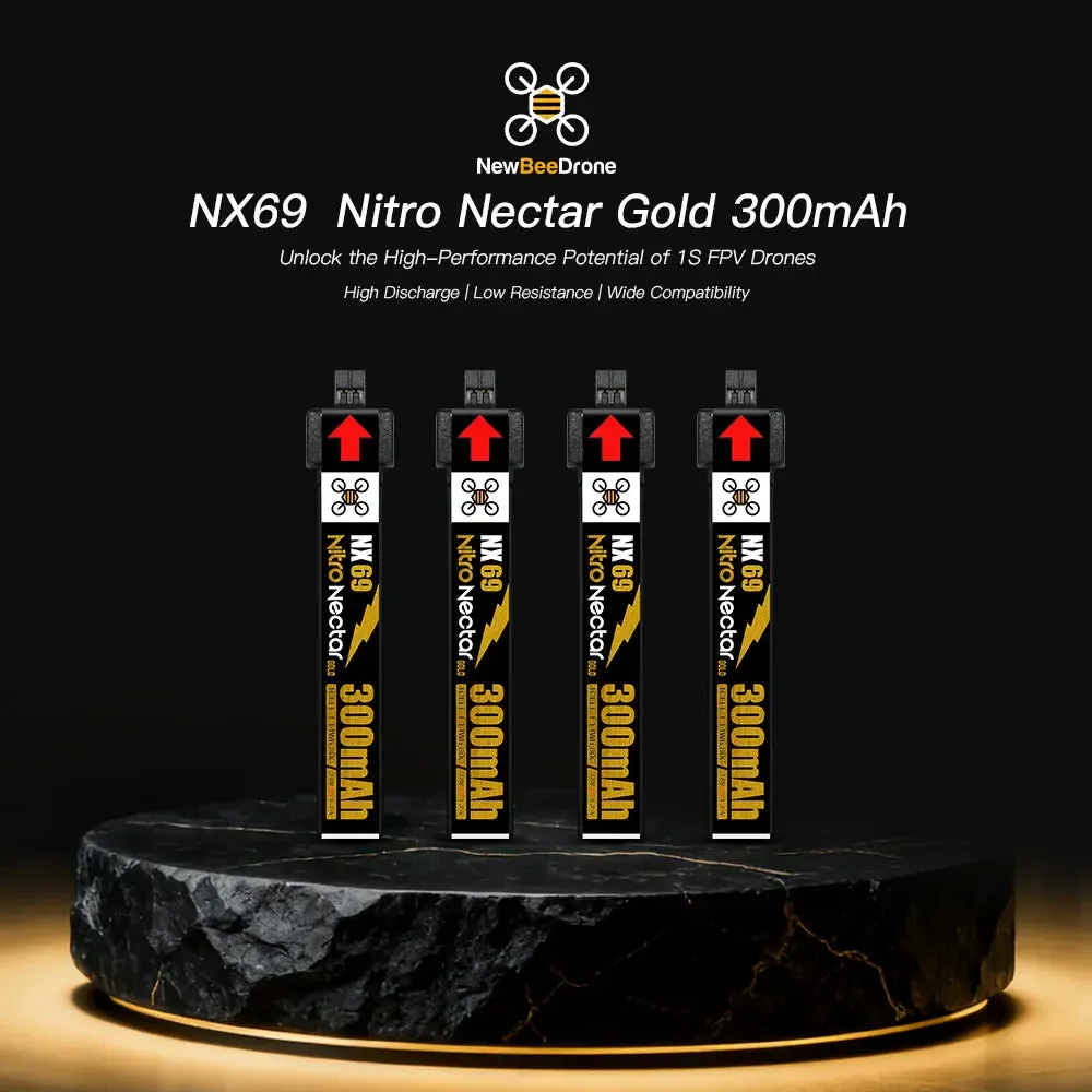NewBeeDrone Nitro Nectar NX69 1S 300mAh 80C HV LiPo Battery