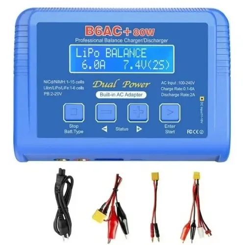 B6AC+ Dual Power 80W 1-6S LiPo Balance Charger