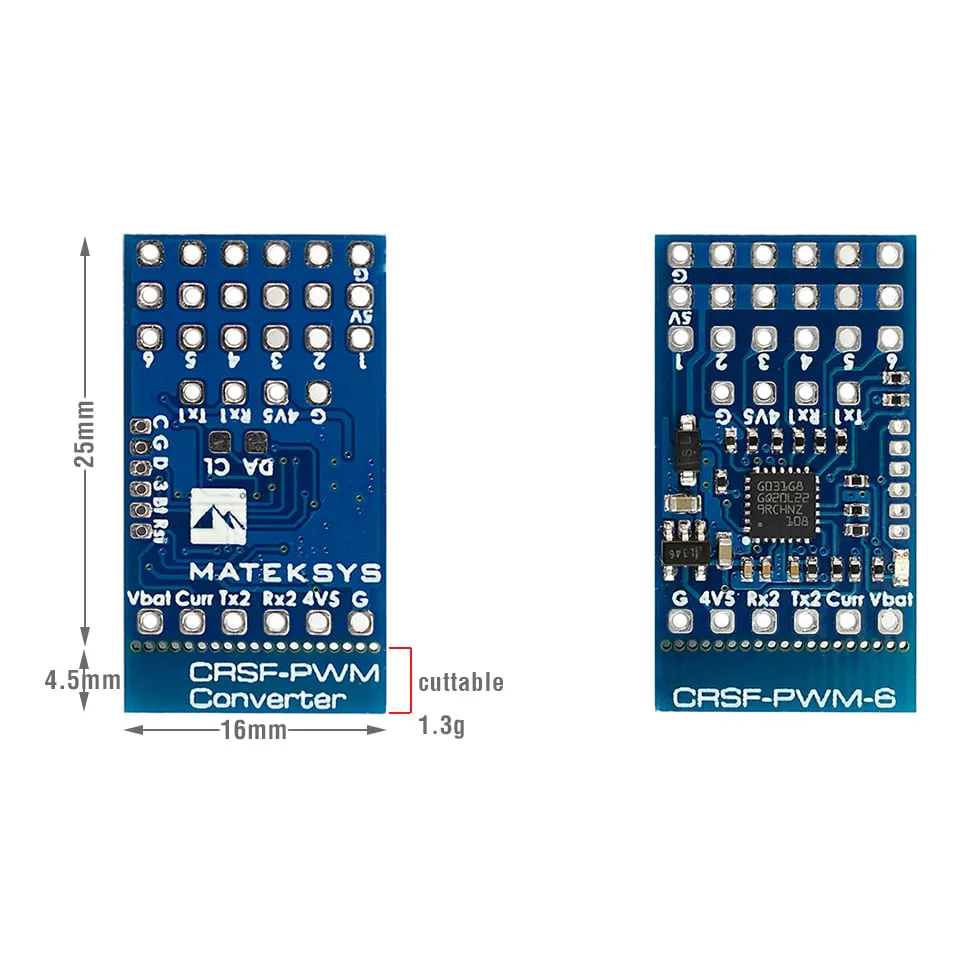 MATEKSYS CRSF-PWM-6 Crossfire to PWM Converter